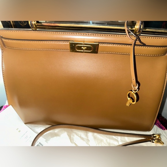 Rare Tory Burch Lee Radziwill Bag Large in Moose (Brown) - Picture 5 of 16